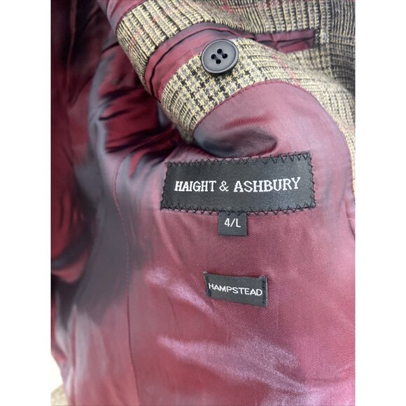 Haight & Ashbury 40 Long Hempstead Check Blazer Ticket Pocket Corduroy Ascent - Picture 4 of 10